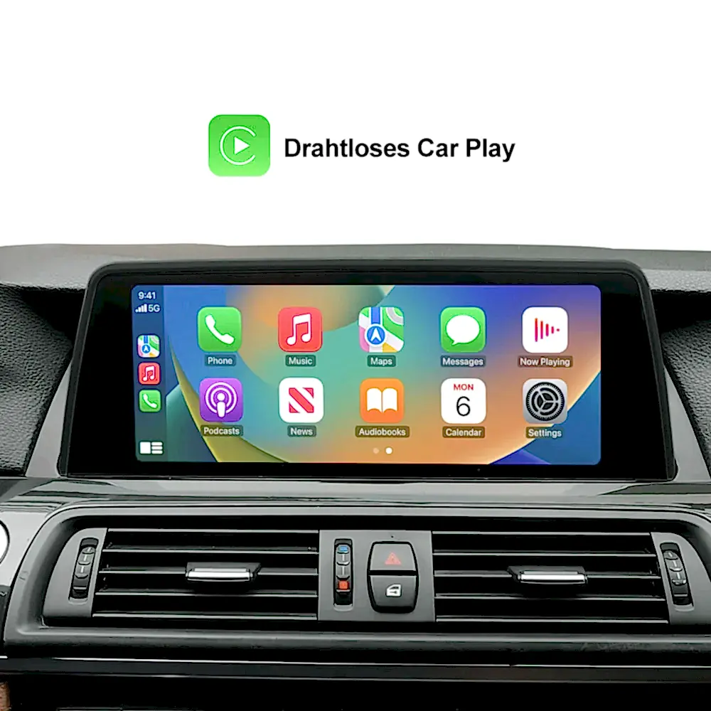 10,25 Zoll Wireless CarPlay Android Auto Auto Multimedia für BMW F10 F11 Head Unit Rückfahrkamera IOS IPhone